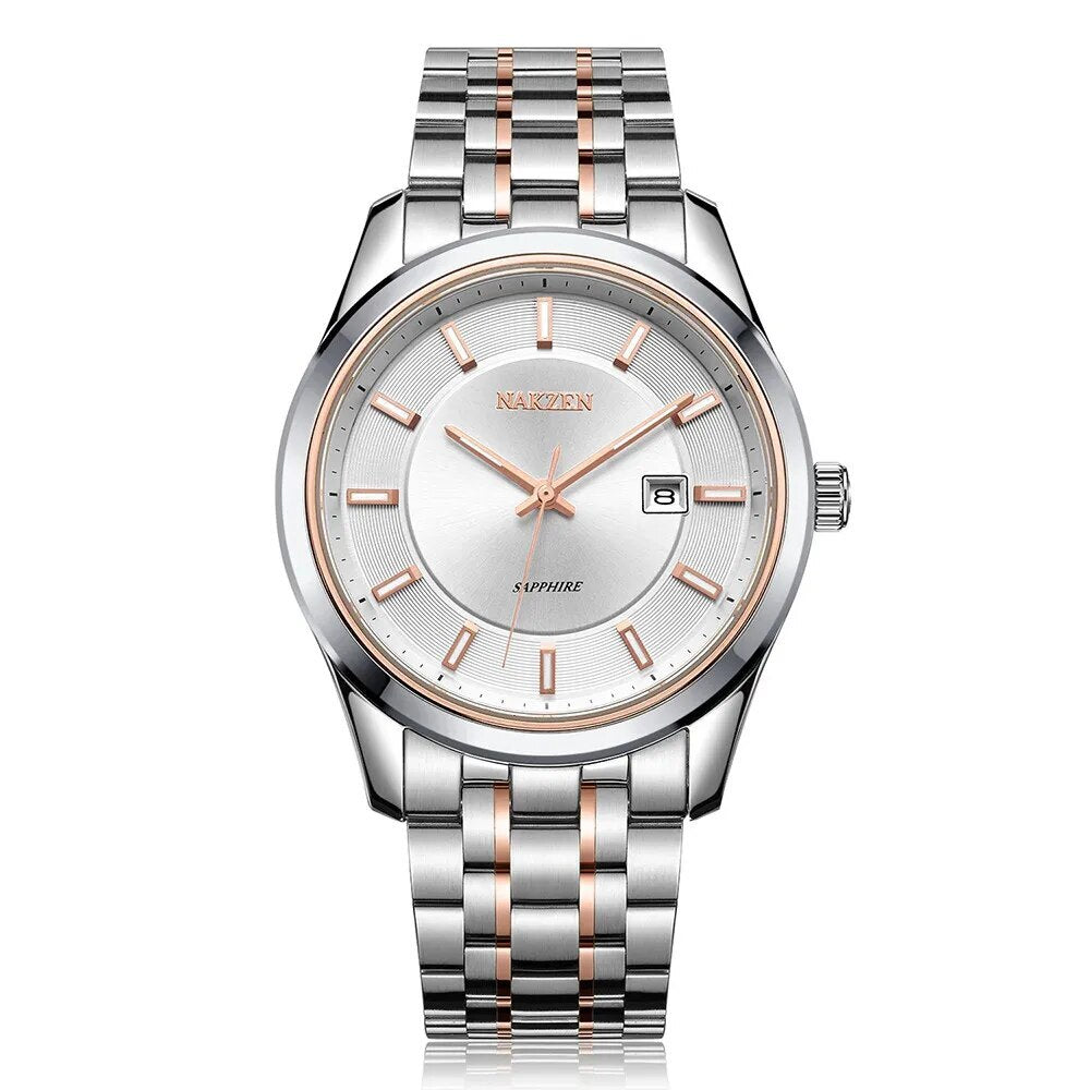 NAKZEN Top Brand Men Watch Hour Calendar Display Quartz Watches Genuine Waterproof Wristwatch Male clock Gift Relogio Masculinoc-7