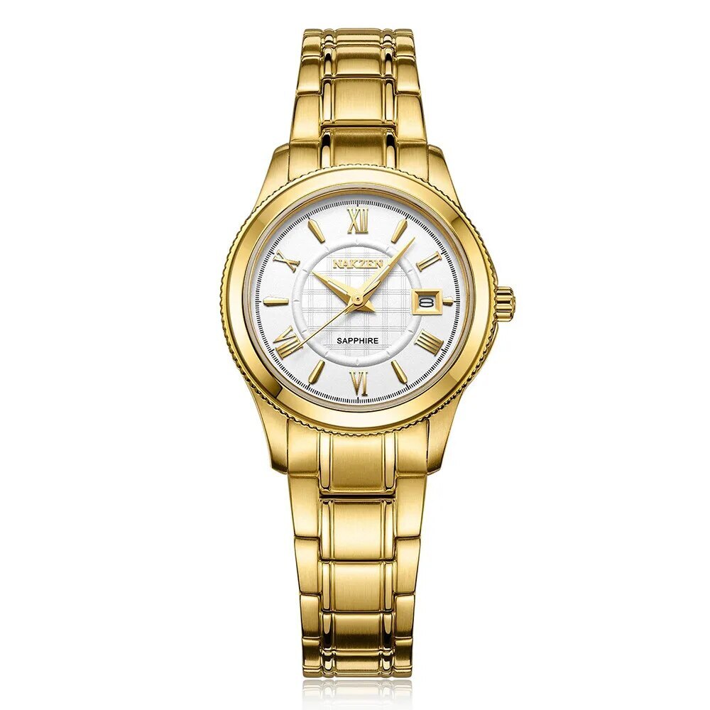 NAKZEN Brand Luxury Gold Bracelet Women Quartz Watch Ladies Fashion Dress Jewelry Gifts Wristwatch For Girls Female Clock 2018-6