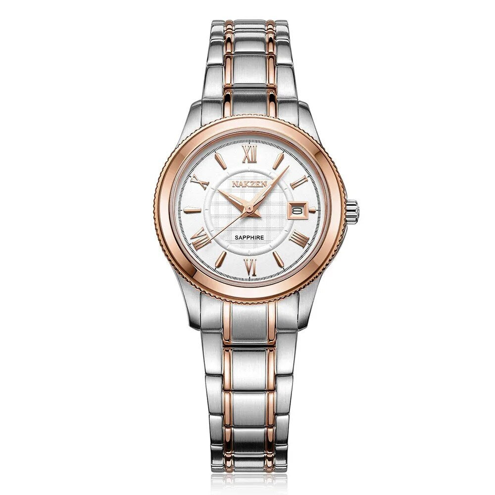 NAKZEN Brand Luxury Gold Bracelet Women Quartz Watch Ladies Fashion Dress Jewelry Gifts Wristwatch For Girls Female Clock 2018-7