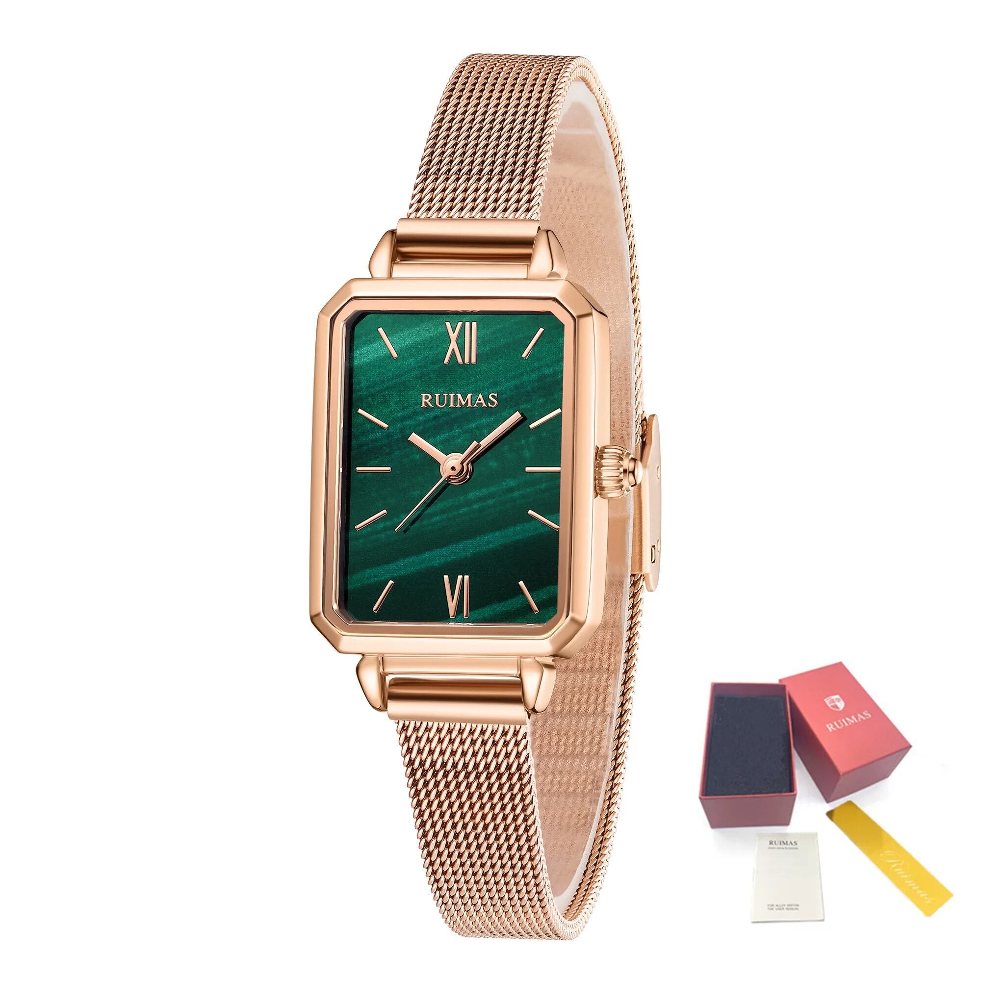 RUIMAS Luxury Ladies Watch Steel Strap Women Bracelet Clocks Leather Band Famale Wristwatch Dress Watches Reloj Mujer 329-12