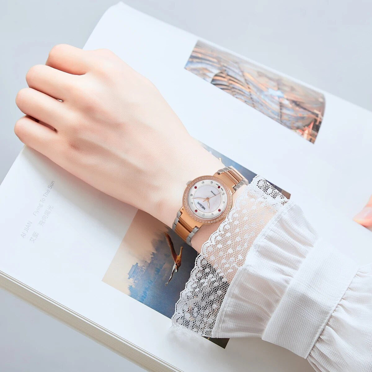 MEGIR Fashion Stainless Steel Women Bracelet Quartz Watches Elegant Business Ladies Clock Female Sport Wristwatch Reloj Mujer-1