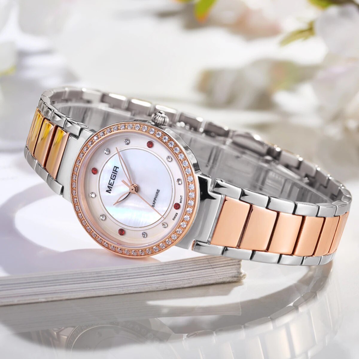 MEGIR Fashion Stainless Steel Women Bracelet Quartz Watches Elegant Business Ladies Clock Female Sport Wristwatch Reloj Mujer-5