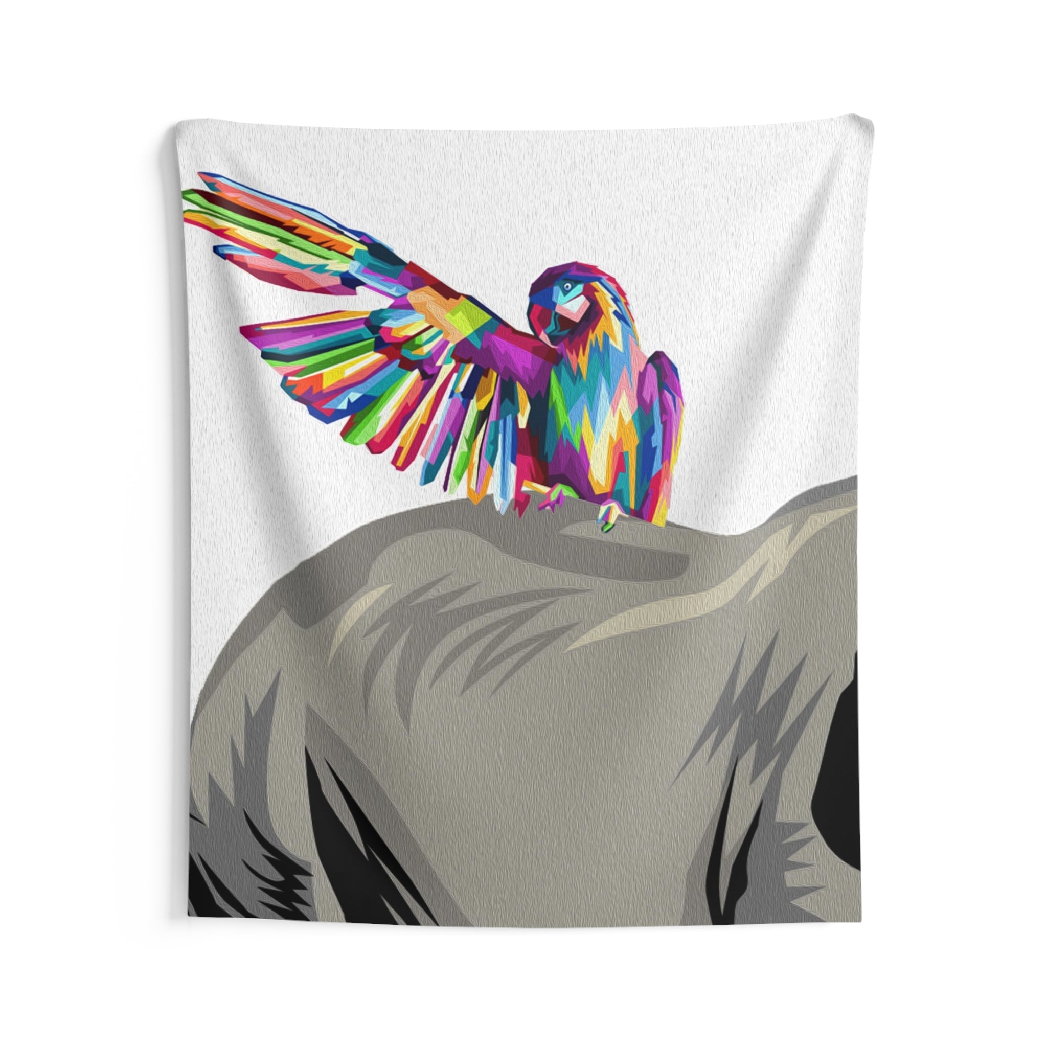 Elephant Parrot Tapestry-3