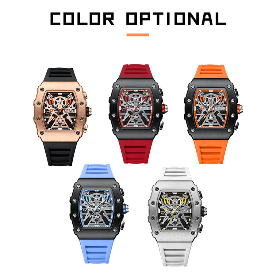 MEGIR Luxury Outdoor Sport Wristwatch for Mens Silicone Waterproof Watches Quartz Wrist Watch Male Clock Military Watch 2218-8