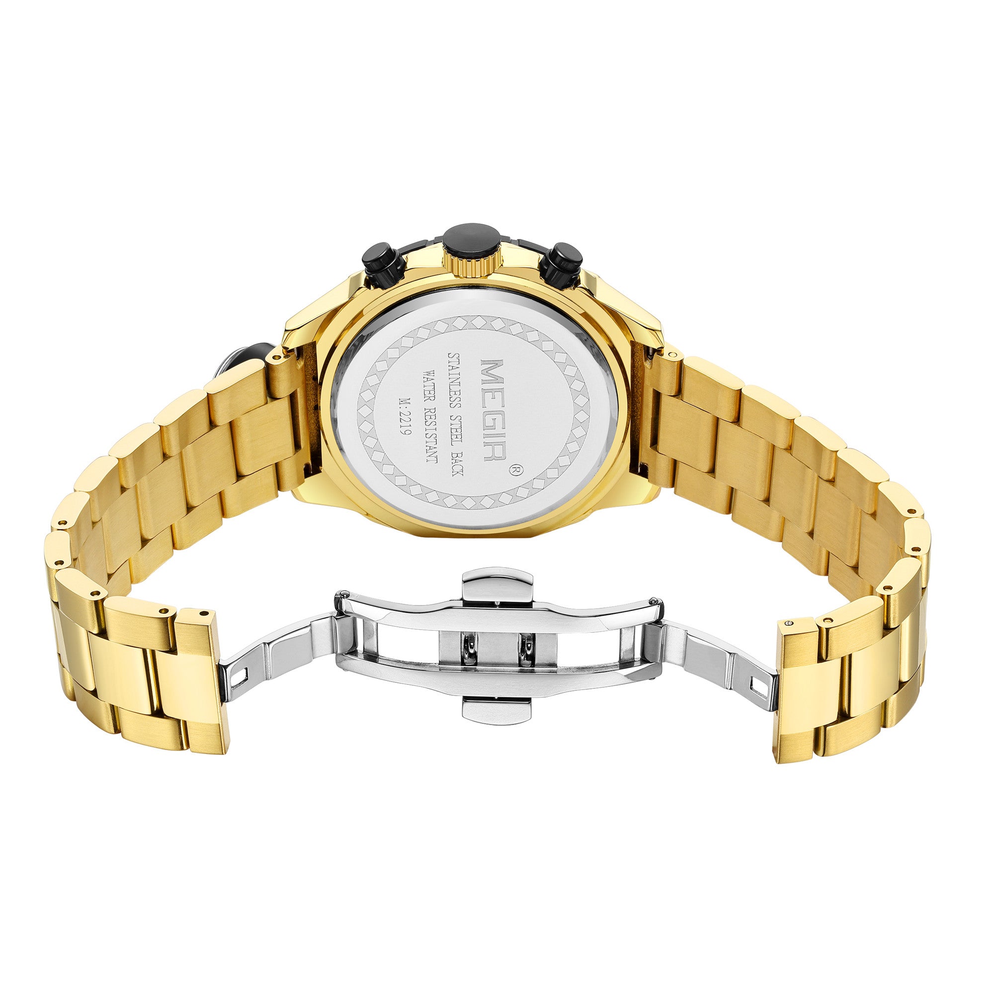 MEGIR Watch Top Brand Luxury Business Quartz Watches Chronograph Stainless Steel Calendar Luminous Clock WristWatch Montre Homme-14