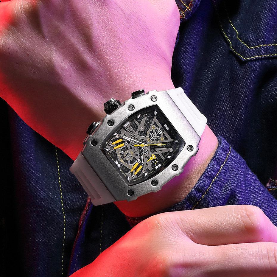 MEGIR Luxury Outdoor Sport Wristwatch for Mens Silicone Waterproof Watches Quartz Wrist Watch Male Clock Military Watch 2218-3