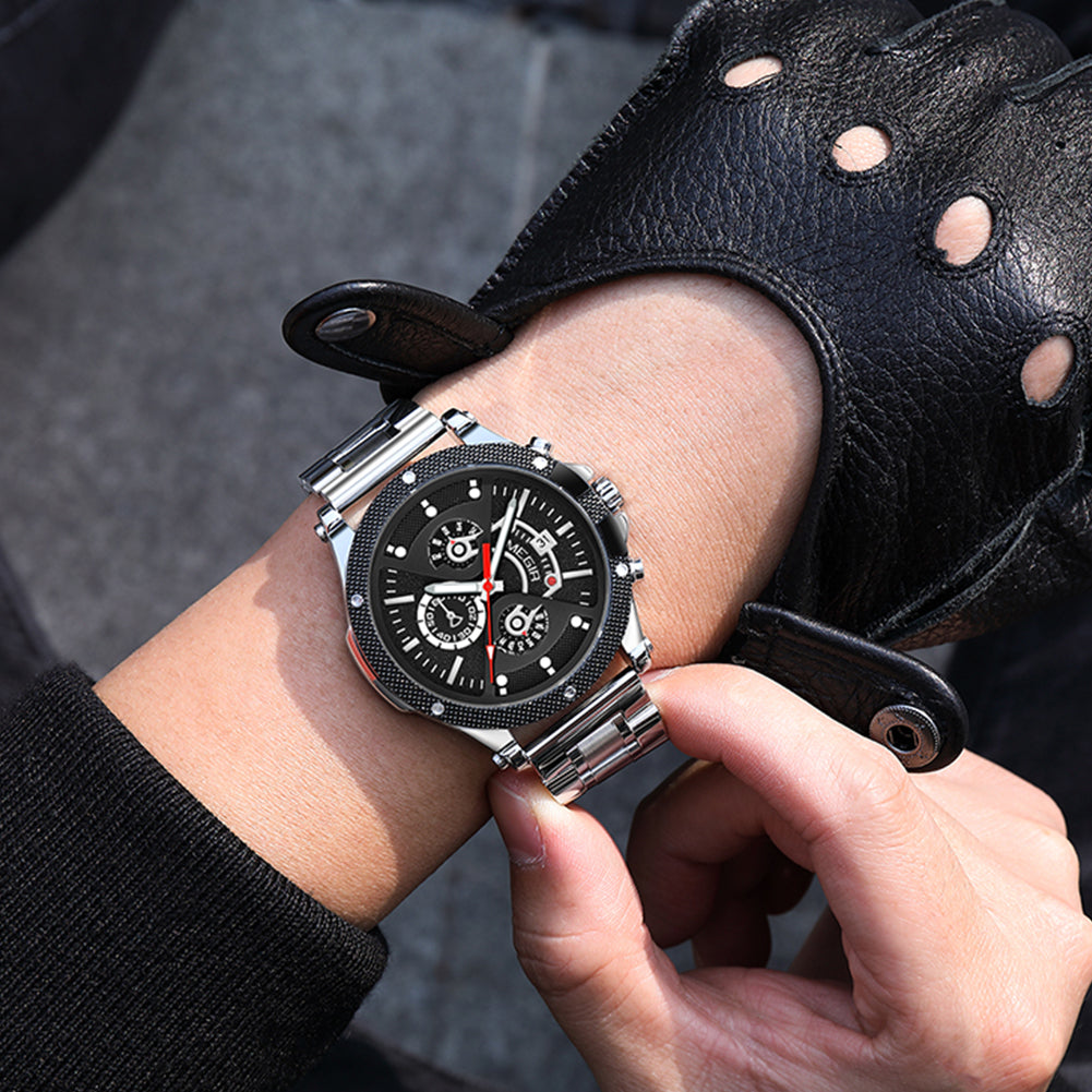 MEGIR Men's Business Watch Top Brand Luxury Quartz Wristwatch Fashion Waterproof Man Military Clock Calendar Reloj Hombre 2216-2