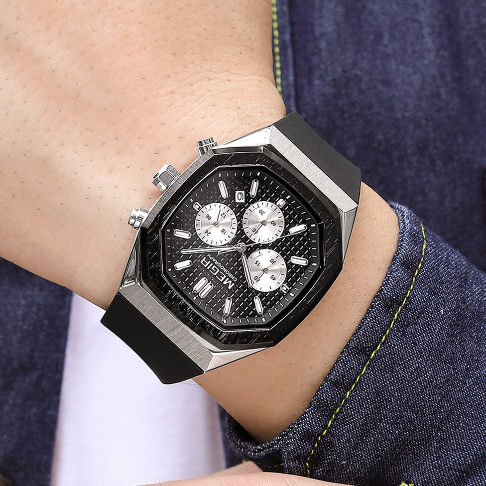 MEGIR Fashion Sport Military Watches for Men Top Luxury Quartz Wristwatch Silicone Strap Waterproof Date Clock Reloj Hombre 2215-2