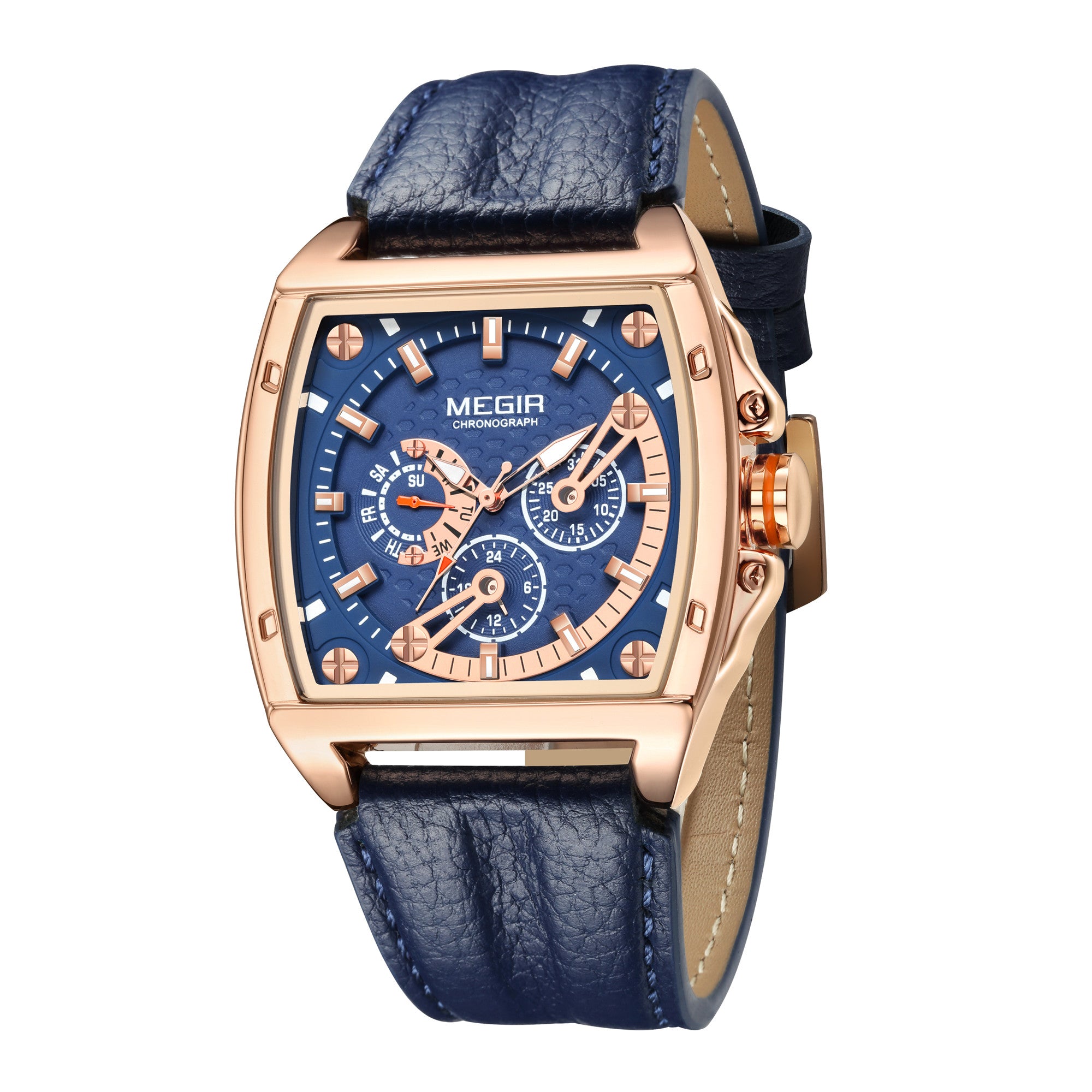 MEGIR Fashion Mens Watches Brand Luxury Waterproof Military WristWatch Leather Sport Quartz Date Weeds Clock Reloj Hombre-10