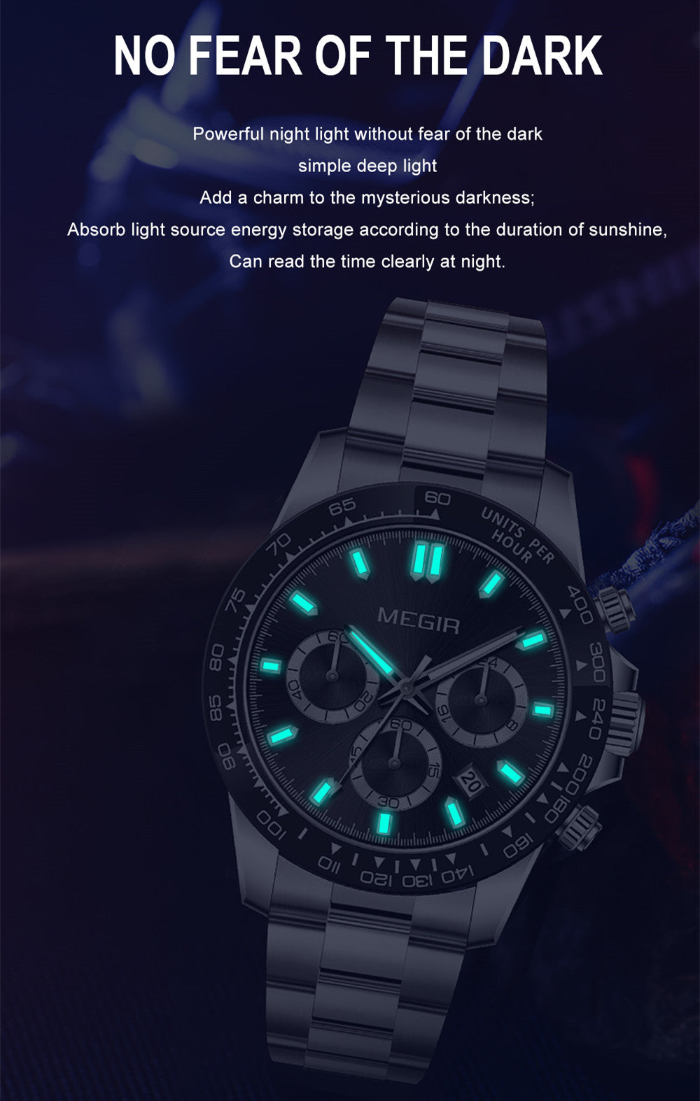 MEGIR Fashion Men Business Watches Stainless Steel Quartz Watch Top Brand Luxury Casual Wristwatch Waterproof Clock Reloj Hombre-5