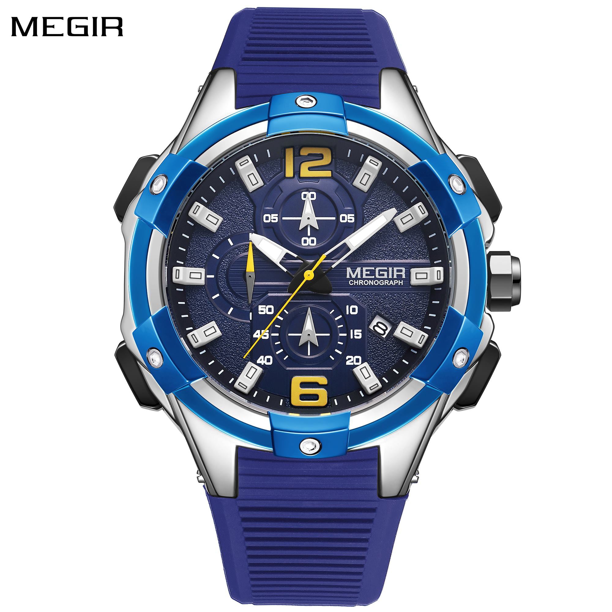 MEGIR Men's Chronograph Original Top Luxury Sports Military Watches for Men Date Luminous Wristwatches Clock Relogio Masculino-0