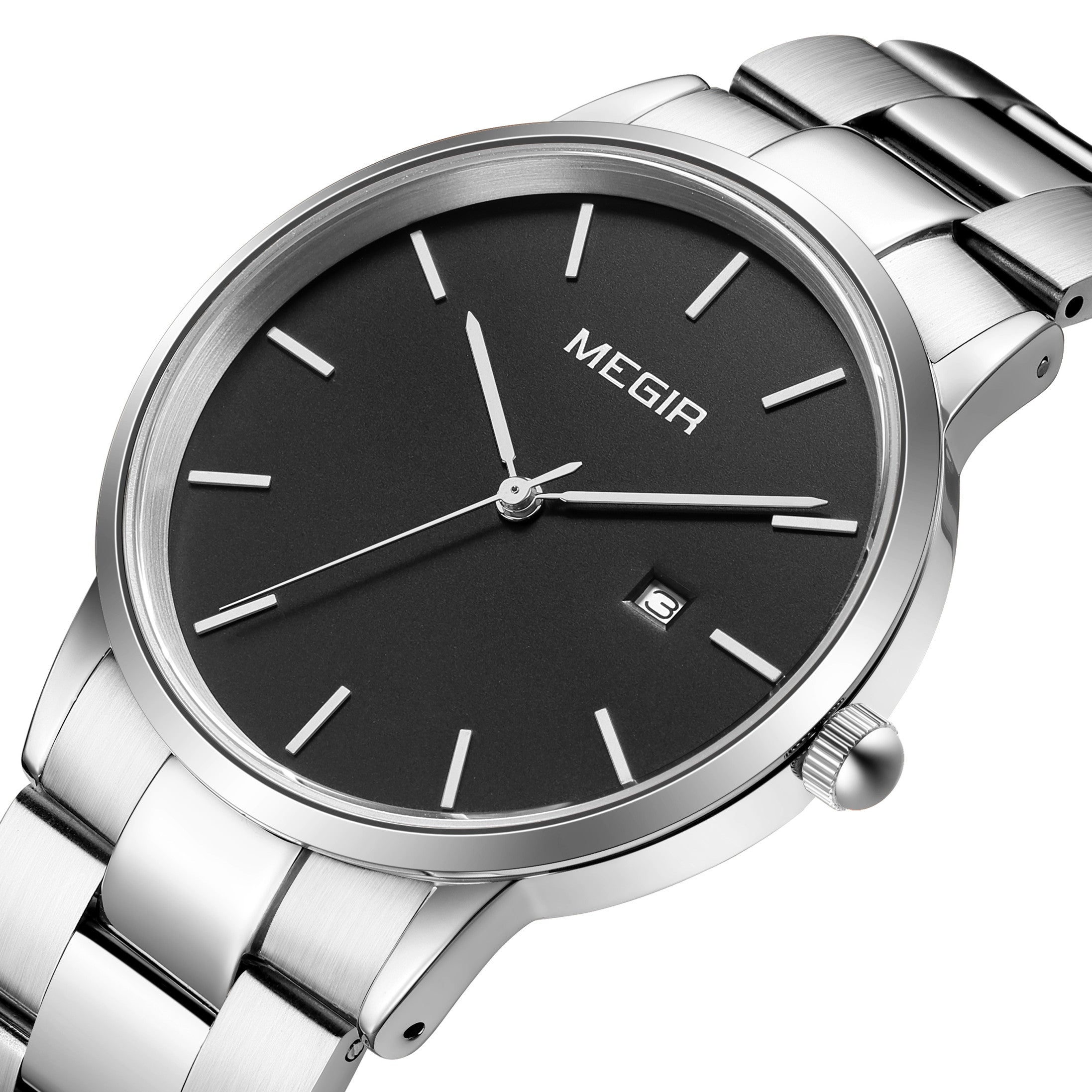 MEGIR Quartz Watch for Men Top Brand Luxury Steel Band Wristwatches Business Casual Date Clock Waterproof Relogio Masculino-10