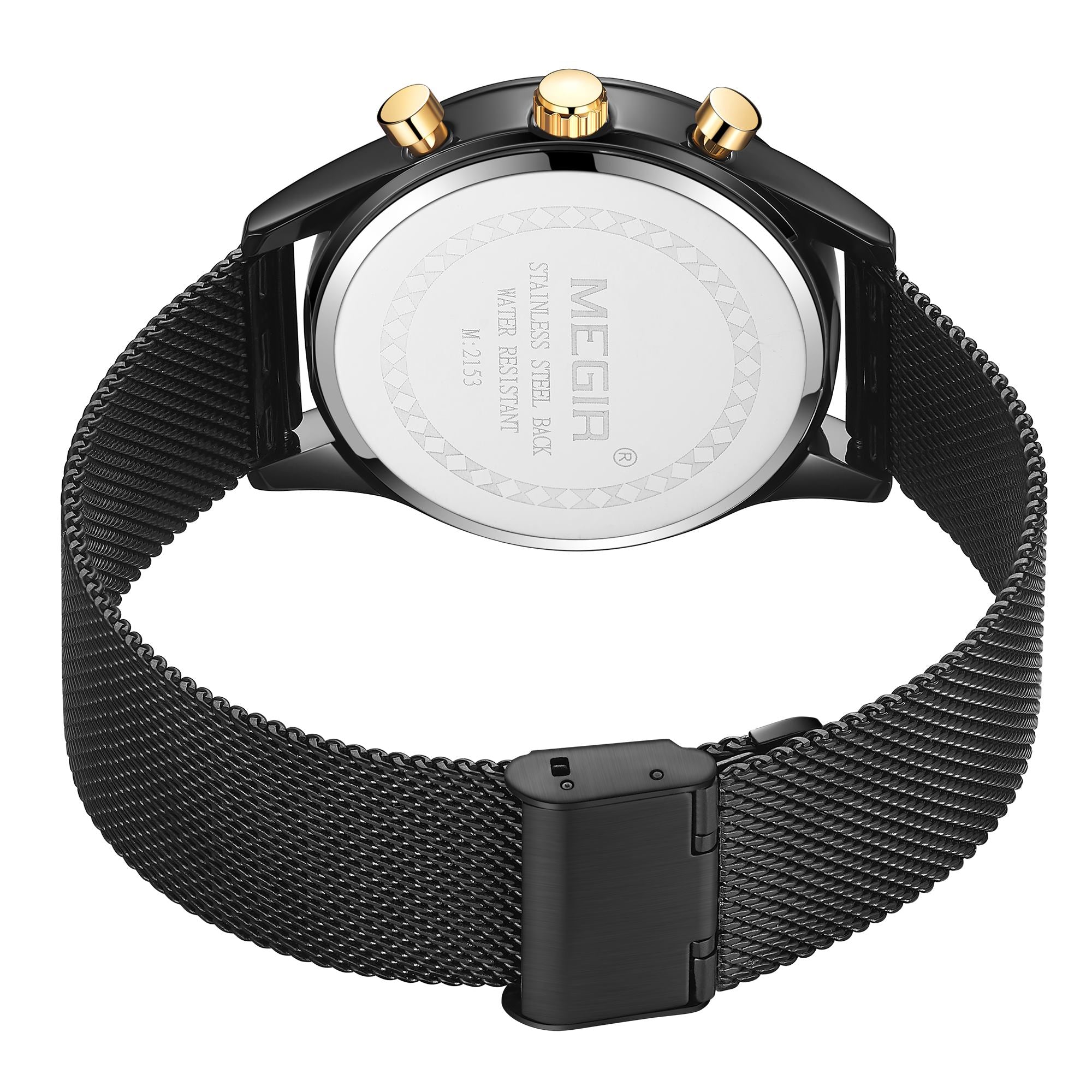 MEGIR Fashion Watch for Men Top Luxury Big Dial Business Quartz Watches Waterproof Steel Wrist Watch Clock Relogio Masculino-15