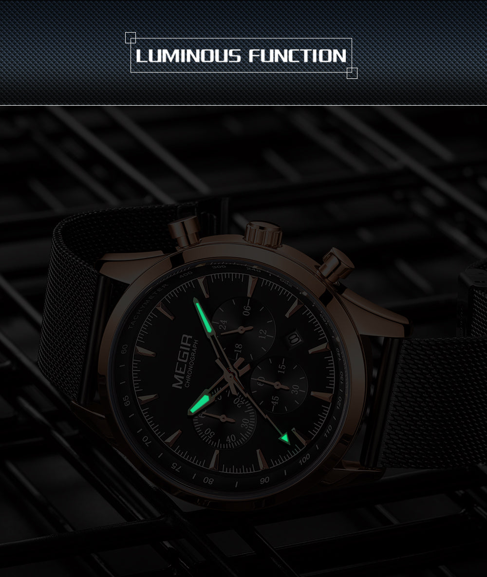 MEGIR Fashion Watch for Men Top Luxury Big Dial Business Quartz Watches Waterproof Steel Wrist Watch Clock Relogio Masculino-8