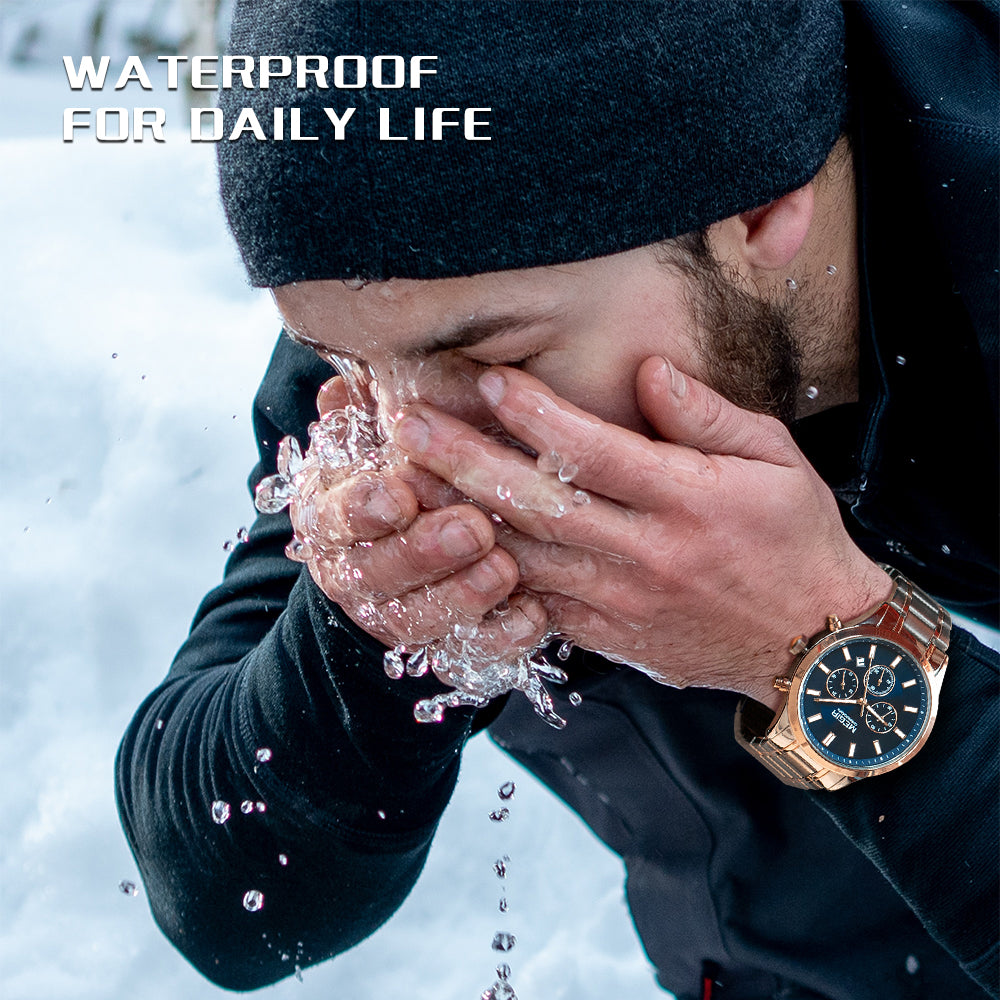 MEGIR Stainless Steel Waterproof Wrist Watches for Men Luminous Chronograph Business Quartz Men's Casual Clock Reloj Hombre-7