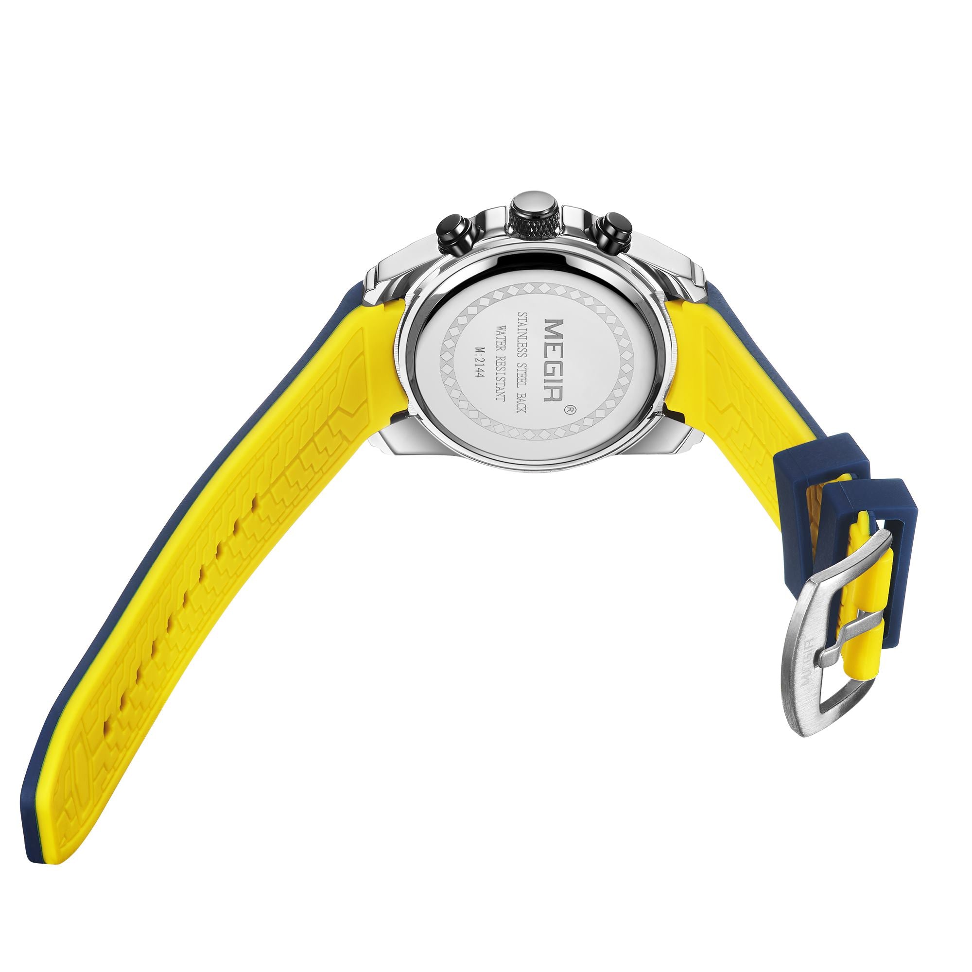 MEGIR Original Blue Sport Watches for Men Top Luxury Chronograph WristWatch Military Quartz Clock Luminous Big Dial Reloj Hombre-14