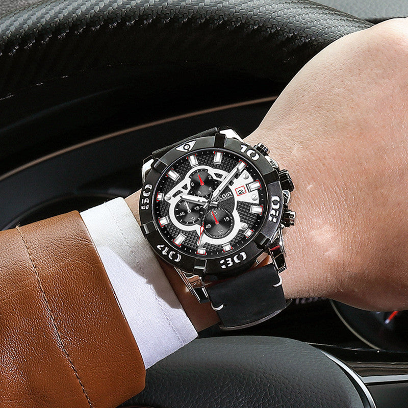 MEGIR Men Watches Fashion Luxury Big Dial Sports Watches Waterproof Quartz Wristwatch Chronograph Man Casual Luminous Clock 2136-3