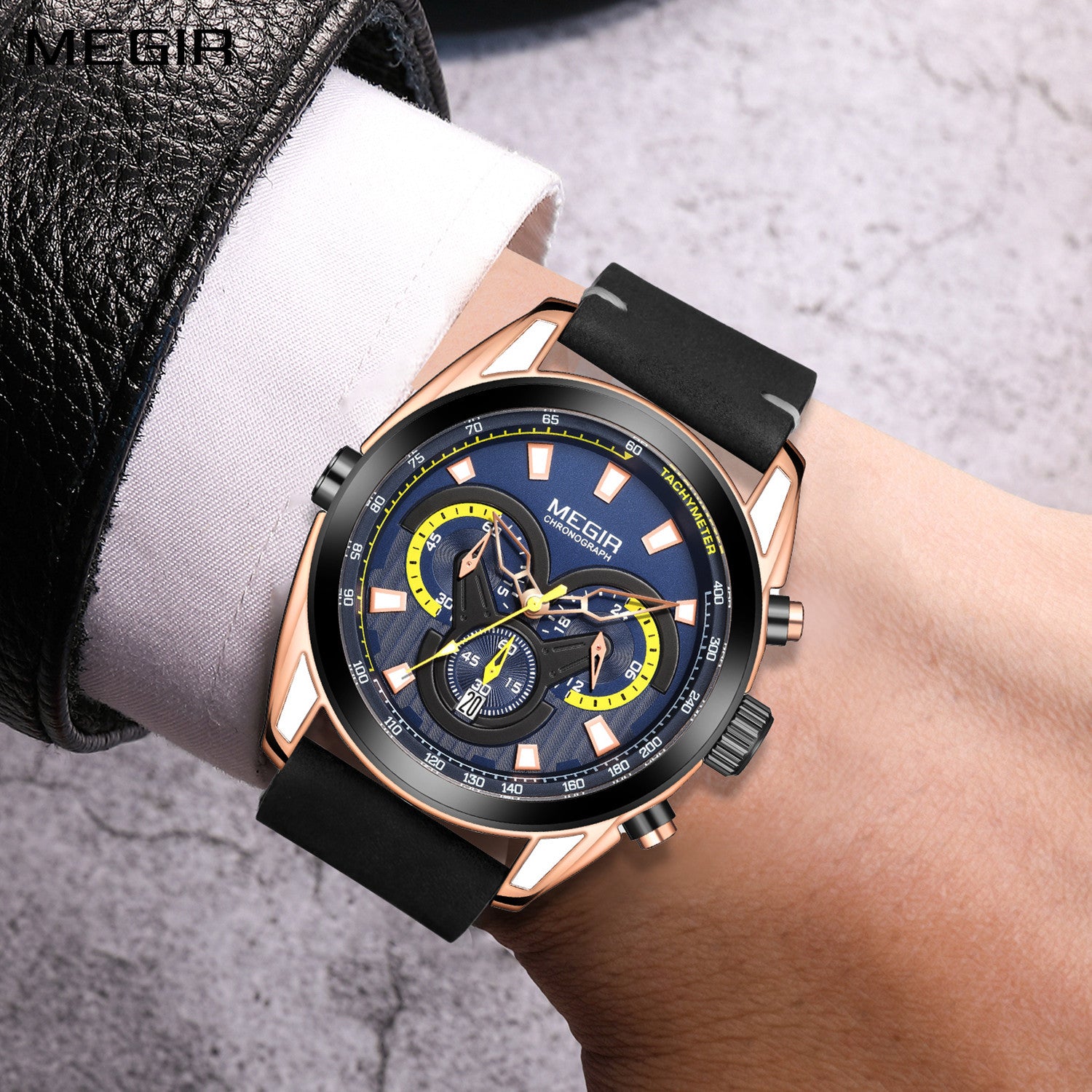 MEGIR Top Brand Luxury Men's Wrist Watch Man Luminous Waterproof Sport Men Quartz Wristwatches Relogio Masculino Dropshipping-0