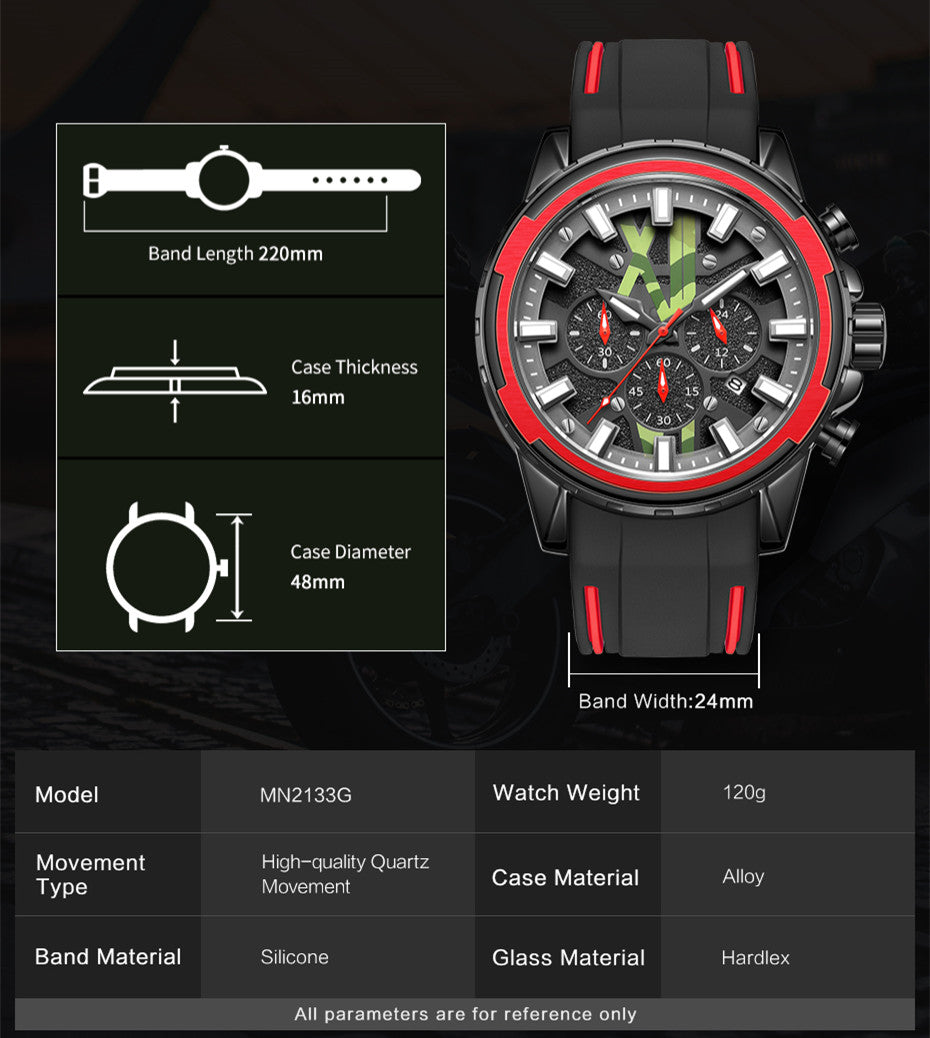 MEGIR New Sport Watch for Luxury Silicone Quartz Casual Wristwatch Waterproof Military Wrist Watch Man Clock Reloj Hombre 2133-5