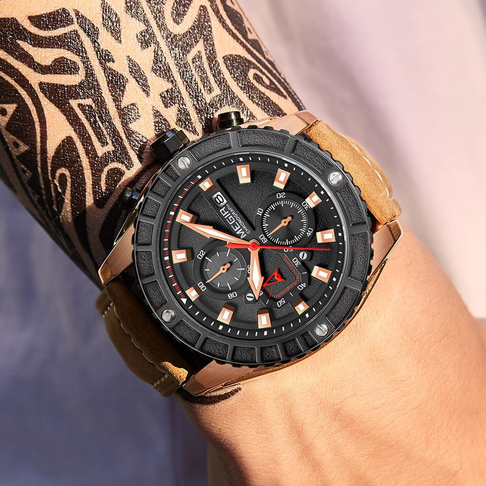 MEGIR Watches Luxury Sport Military Watch for Mens Fashion Casual Quartz Wristwatch Luminous Clock Man Chronograph Reloj Hombre-3