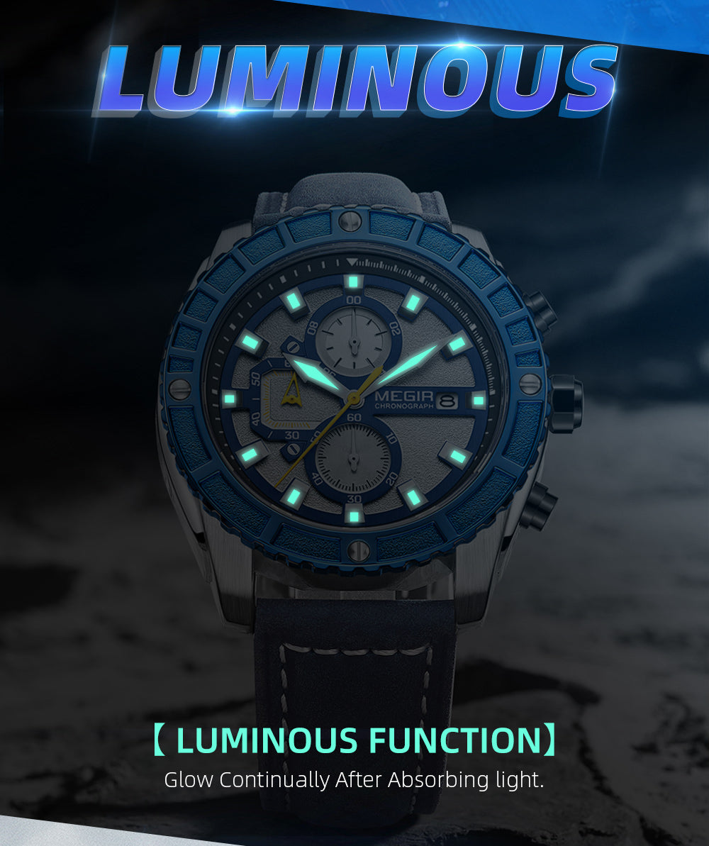 MEGIR Watches Luxury Sport Military Watch for Mens Fashion Casual Quartz Wristwatch Luminous Clock Man Chronograph Reloj Hombre-13