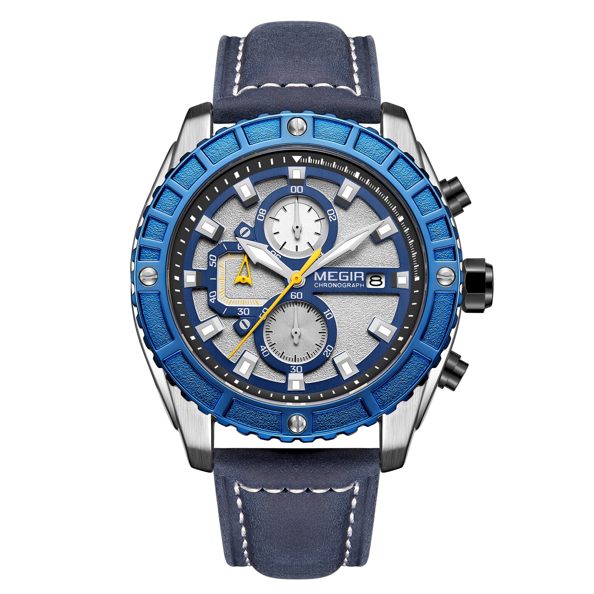 MEGIR Watches Luxury Sport Military Watch for Mens Fashion Casual Quartz Wristwatch Luminous Clock Man Chronograph Reloj Hombre-7