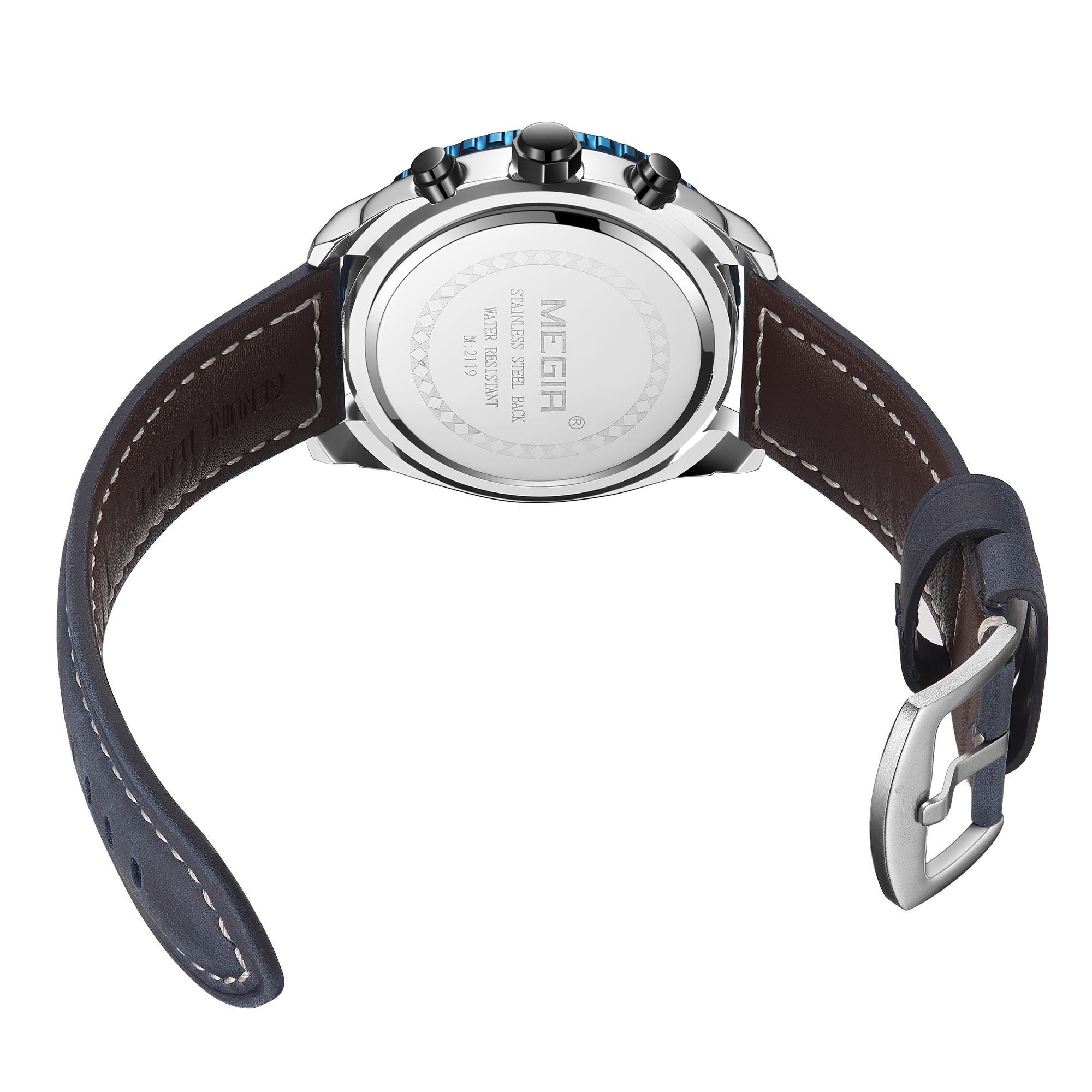 MEGIR Watches Luxury Sport Military Watch for Mens Fashion Casual Quartz Wristwatch Luminous Clock Man Chronograph Reloj Hombre-10