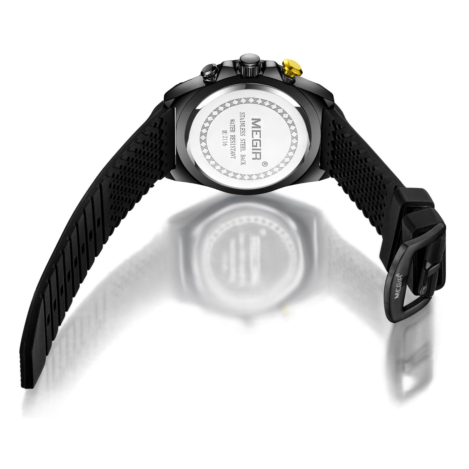 MEGIR Man Chronograph Top Brand Luxury Military Sports Watches for Men Waterproof Date Silicone Wristwatch Clock Reloj Hombre-5