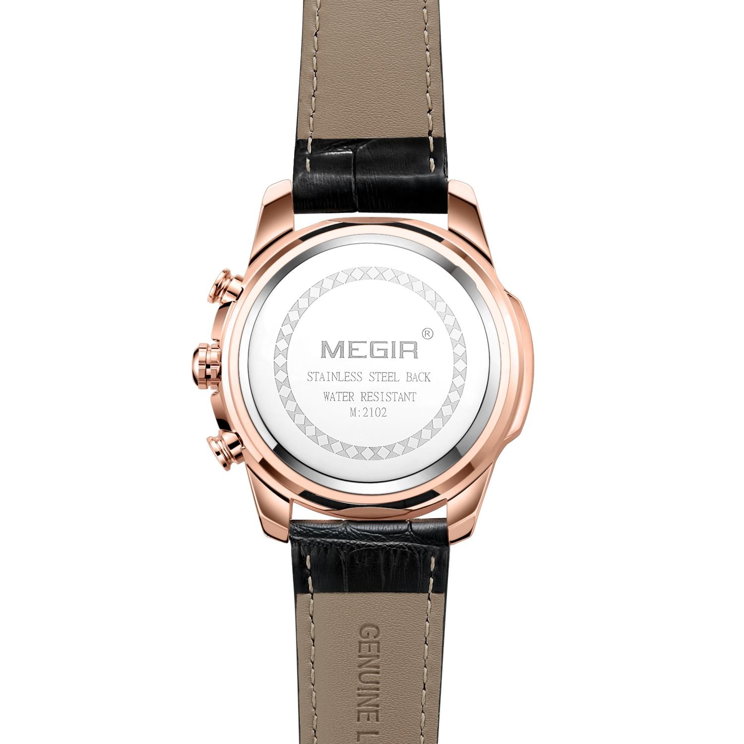 MEGIR Sport Watches for Men Fashion Luxury Military Quartz Wristwatch Leather Waterproof Man Chronograph Clock Relogio Masculino-12