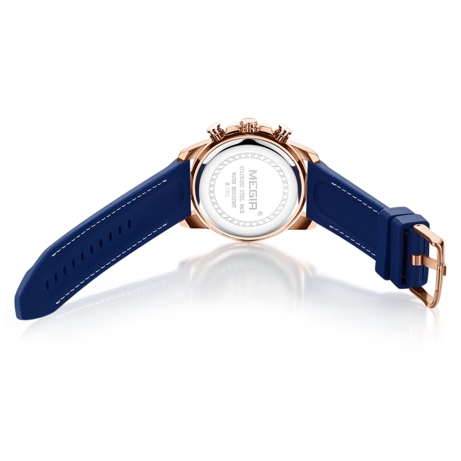 MEGIR Brand Luxury Sport Quartz Watch Silicone Chronograph Men Wristwatches Waterproof Male Calendar Clock Wrist Watch 2101-13