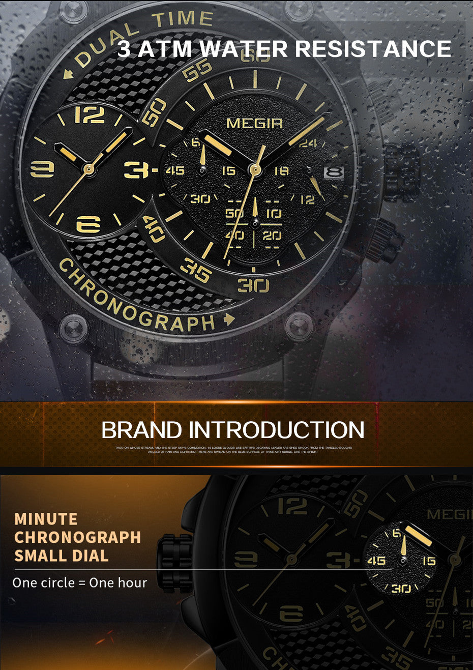 MEGIR Luxury Business Watches for Mens Leather Strap Casual Sports Wristwatch Chronograph Waterproof Male Clock Reloj Hombre-11