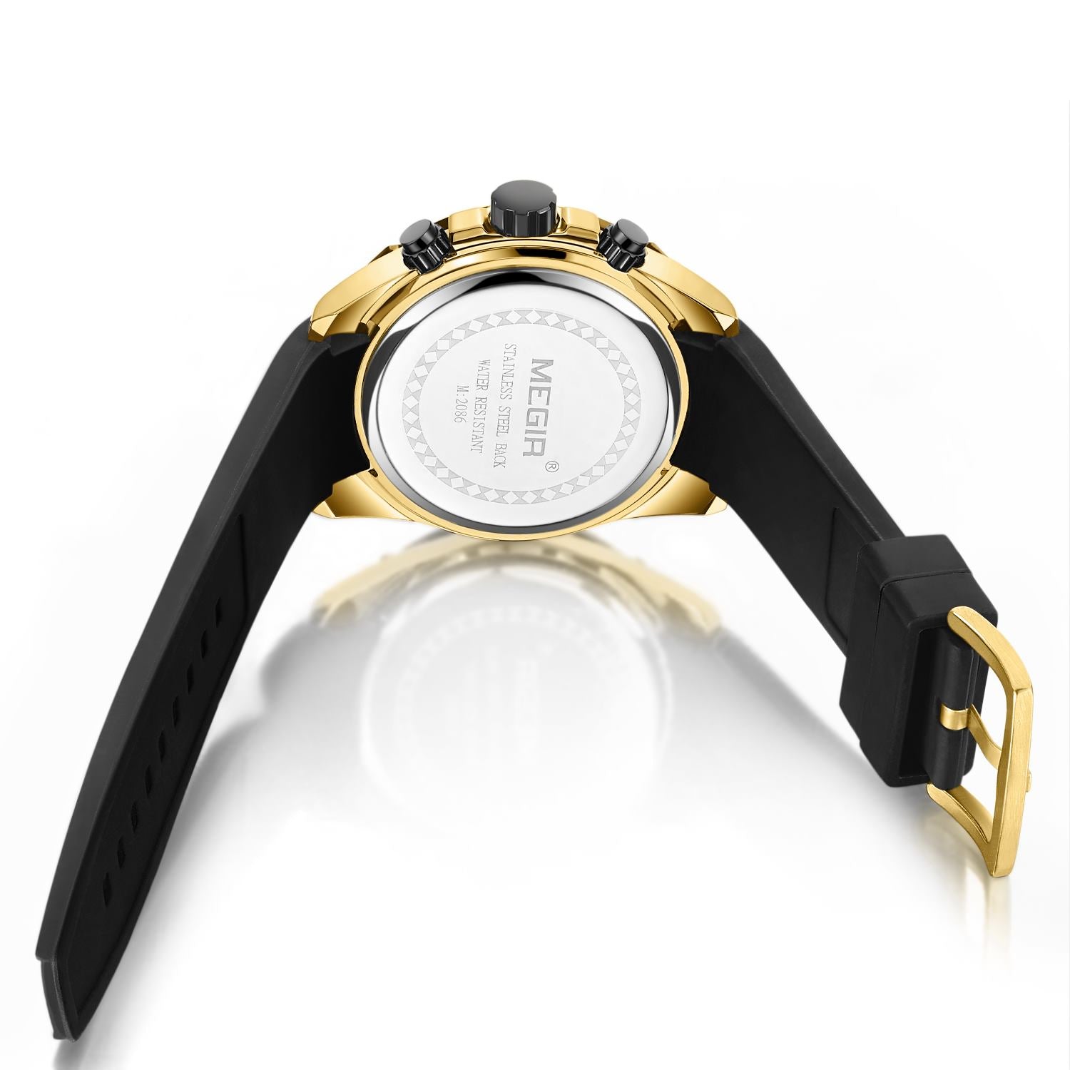 MEGIR Reloj Hombre Original Luxury Chronograph Men Sport Silicone Date Quartz Watches Waterproof Wristwatch Relogio Masculino-9