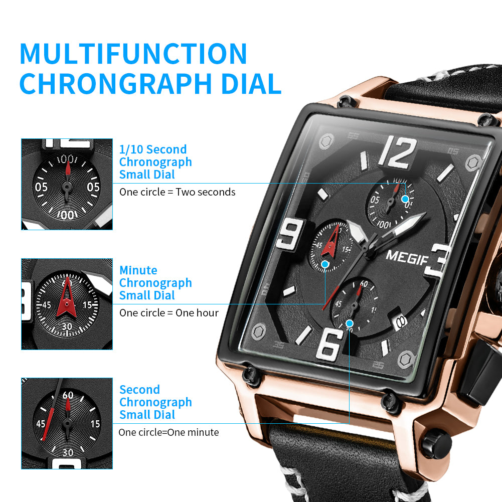 MEGIR Men Watch Top Brand Luxury Chronograph Quartz Watches Clock Men Leather Sport Army Military Wrist Watch Relogio Masculino-13