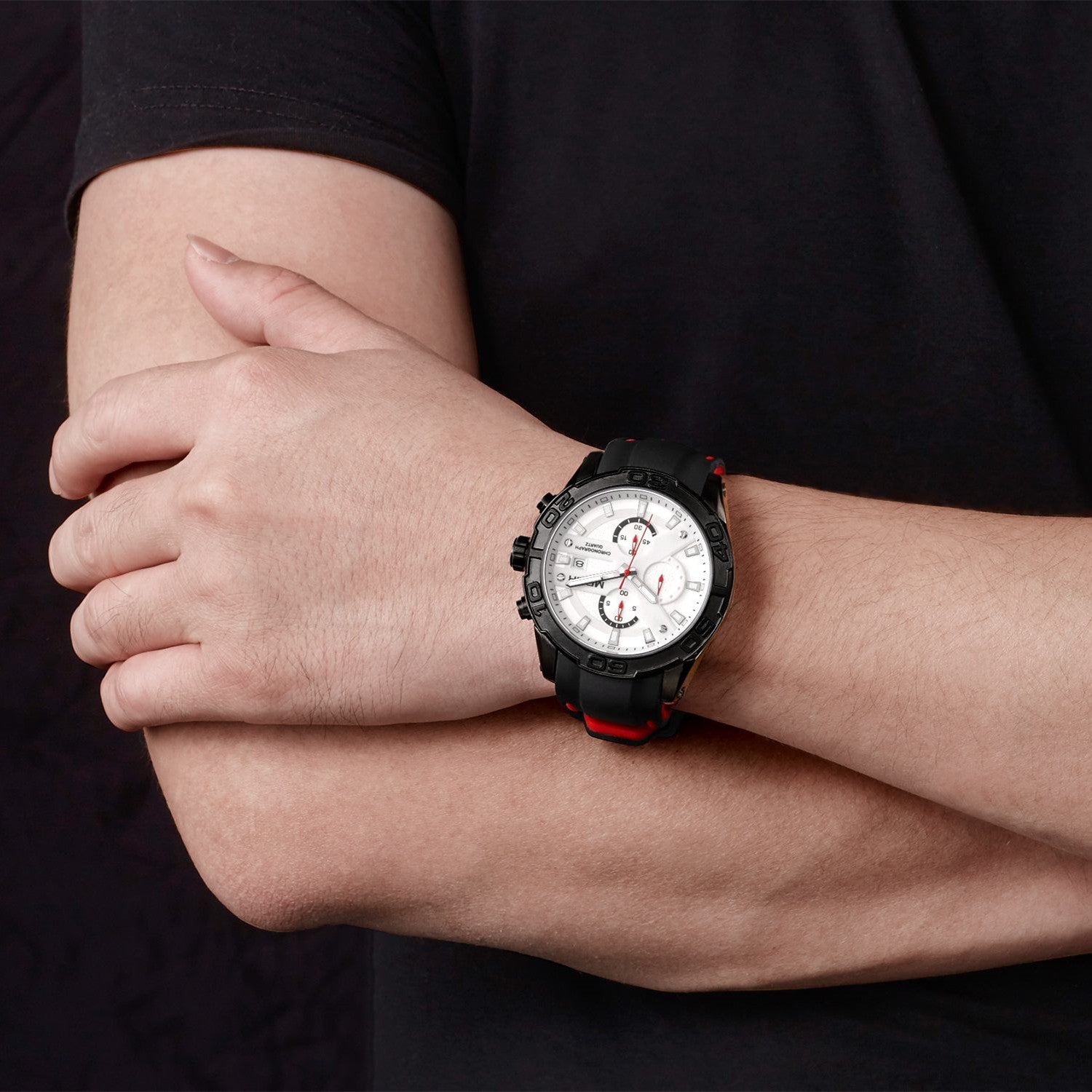 MEGIR Fashion Sport Watches for Men Top Brand Military Quartz Wristwatch Calendar Male Clock Chronograph Montre Homme 2055-4