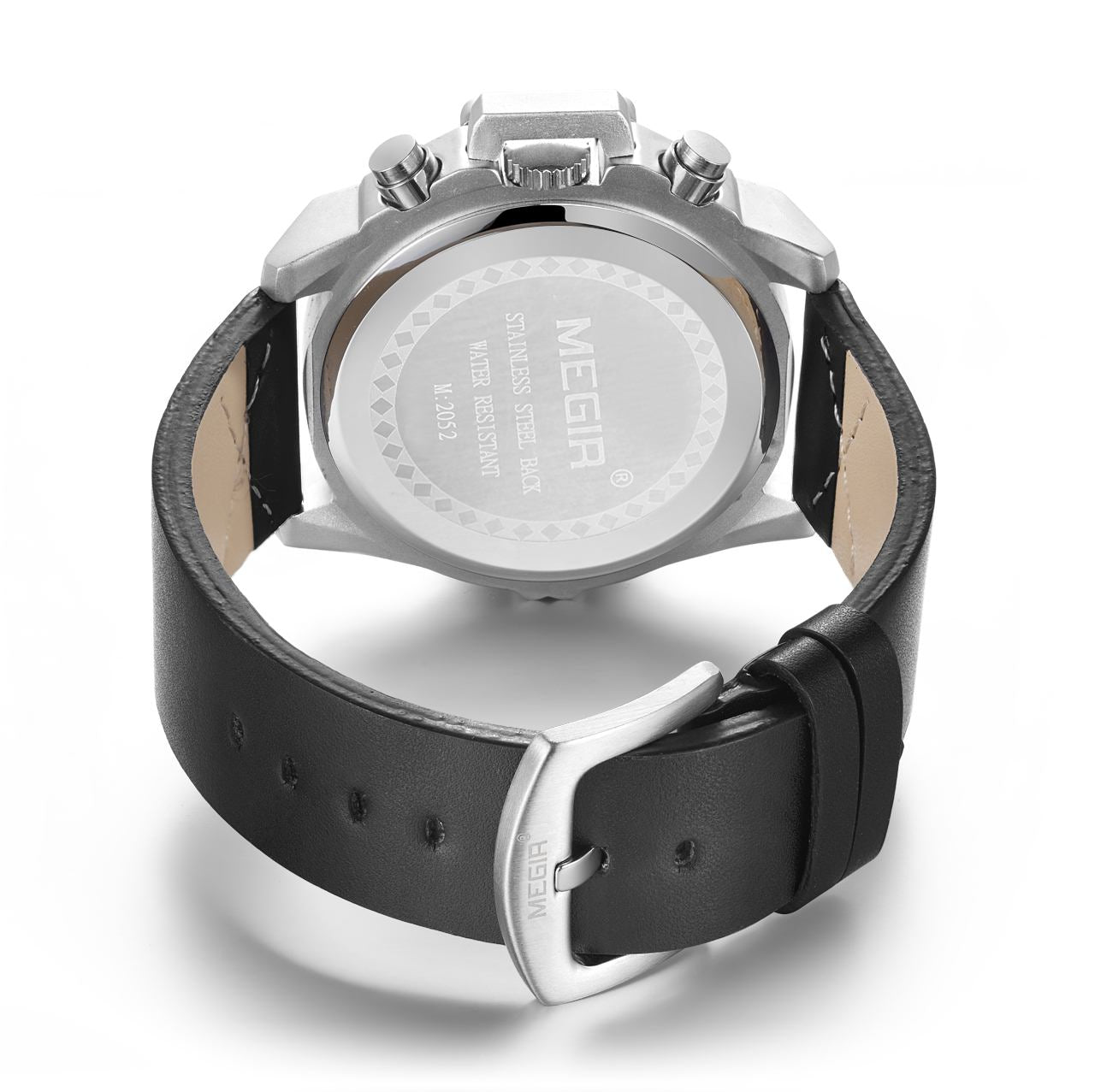 MEGIR Fashion Mens Watch Top Brand Luxury Sports Watches Waterproof Quartz Clock Leather Military Wrist Watch Relogio Masculino-10