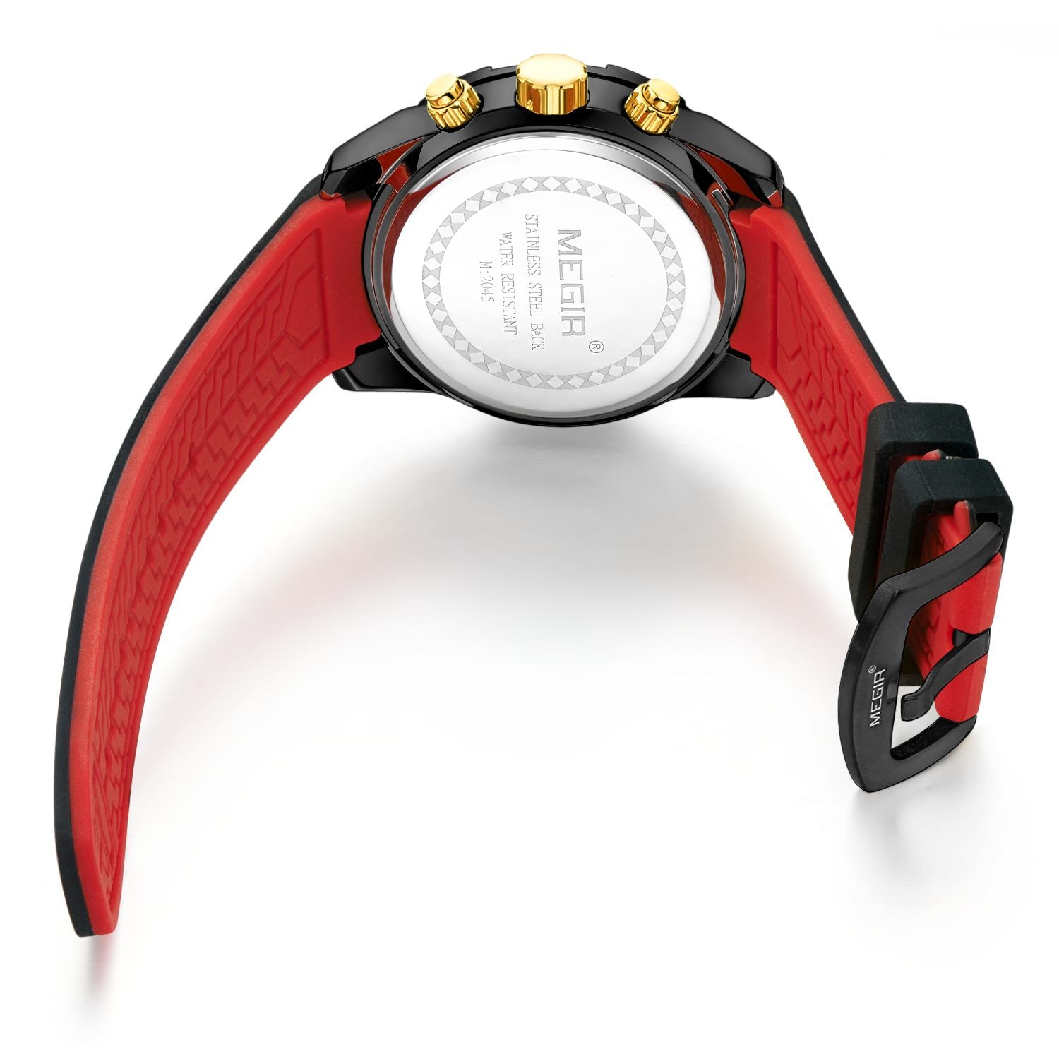 MEGIR Fashion Sports Watches for Mens Luxury Quartz Casual Wristwatch Relogio Masculino Man Chronograph Silicone Strap Clock-10