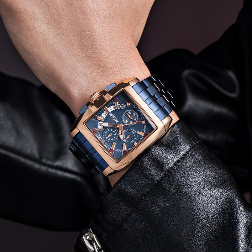 MEGIR Original Luxury Men Watch Stainless Steel Mens Quartz Wrist Watches Business Big Dial Wristwatches Relogio Masculino 2018-4