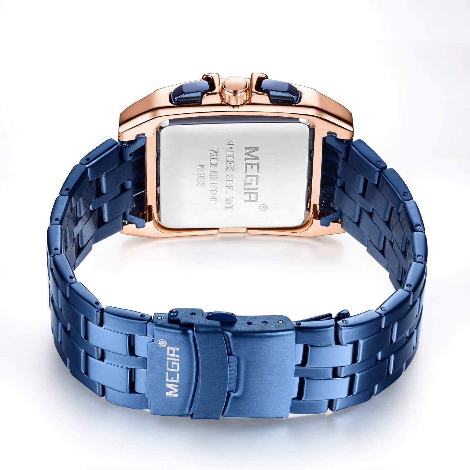 MEGIR Original Luxury Men Watch Stainless Steel Mens Quartz Wrist Watches Business Big Dial Wristwatches Relogio Masculino 2018-14