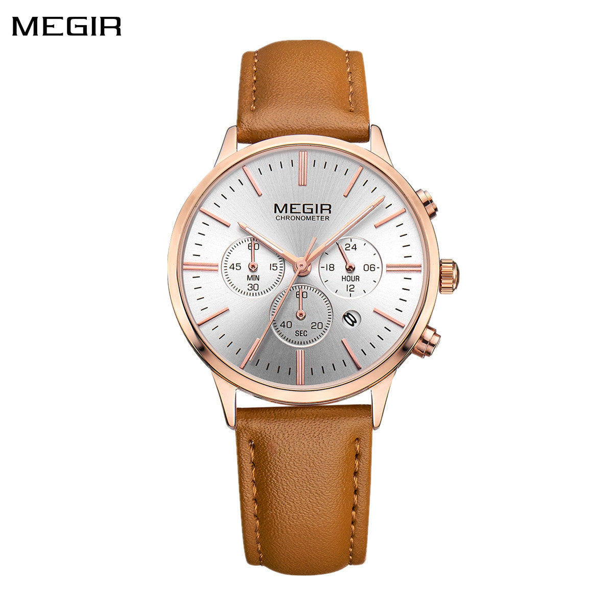 MEGIR Women Casual Watches Leather Strap Ladies Wristwatches Top Brand Luxury Fashion Female Dress Clock Relogio Feminino 2011L-0