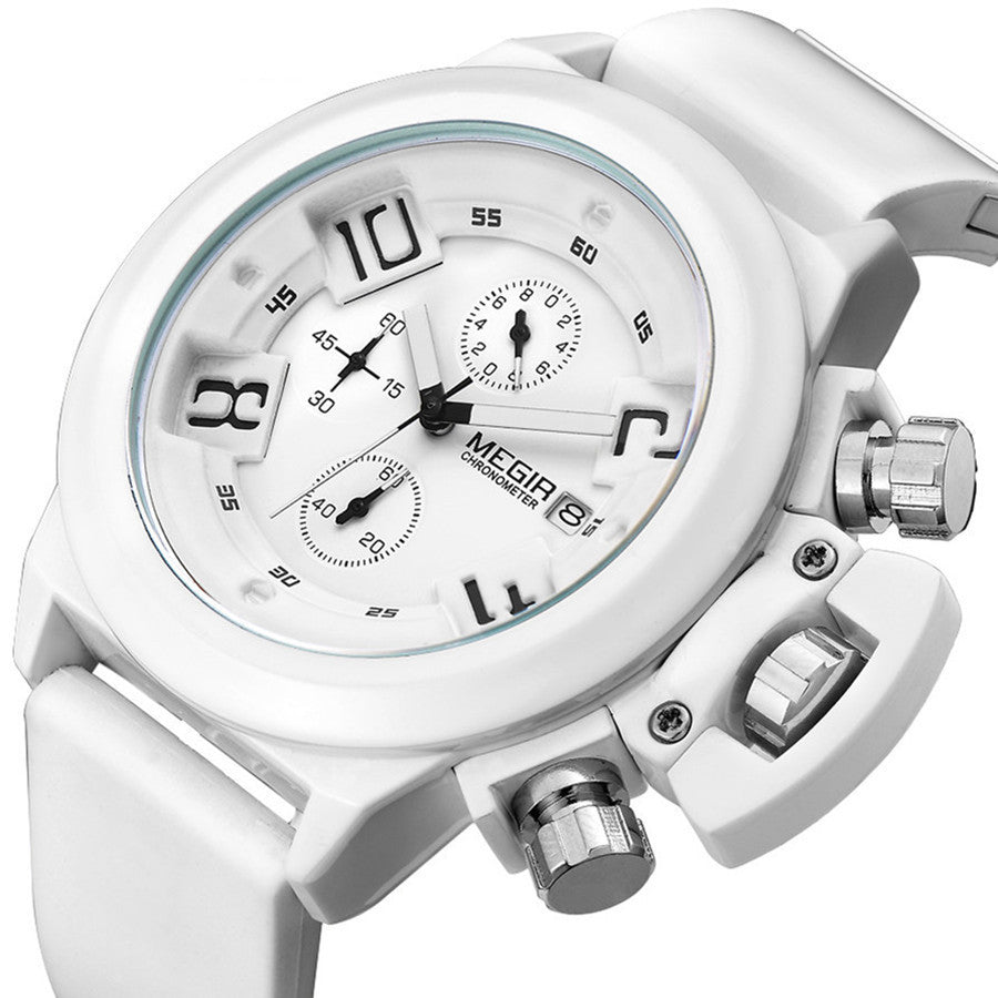 MEGIR Men Watches Luxury Fashion Sport Military Chronograph Luminous Date Quartz Wristwatch Clock Big Dial Relogio Masculino-7