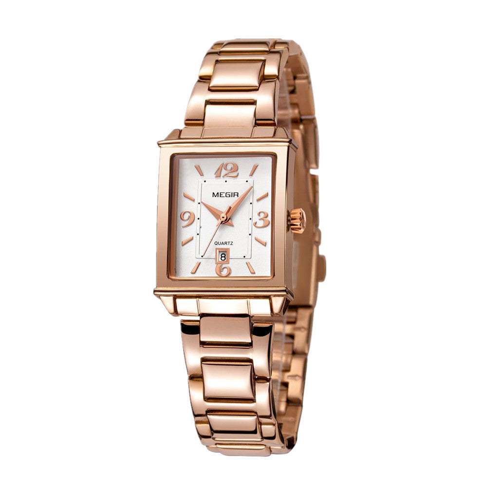 MEGIR White Women's Watches Top Brand Luxury Waterproof Woman Watch Bracelet Fashion Stainless Steel Band Wrist Watch for Women-3