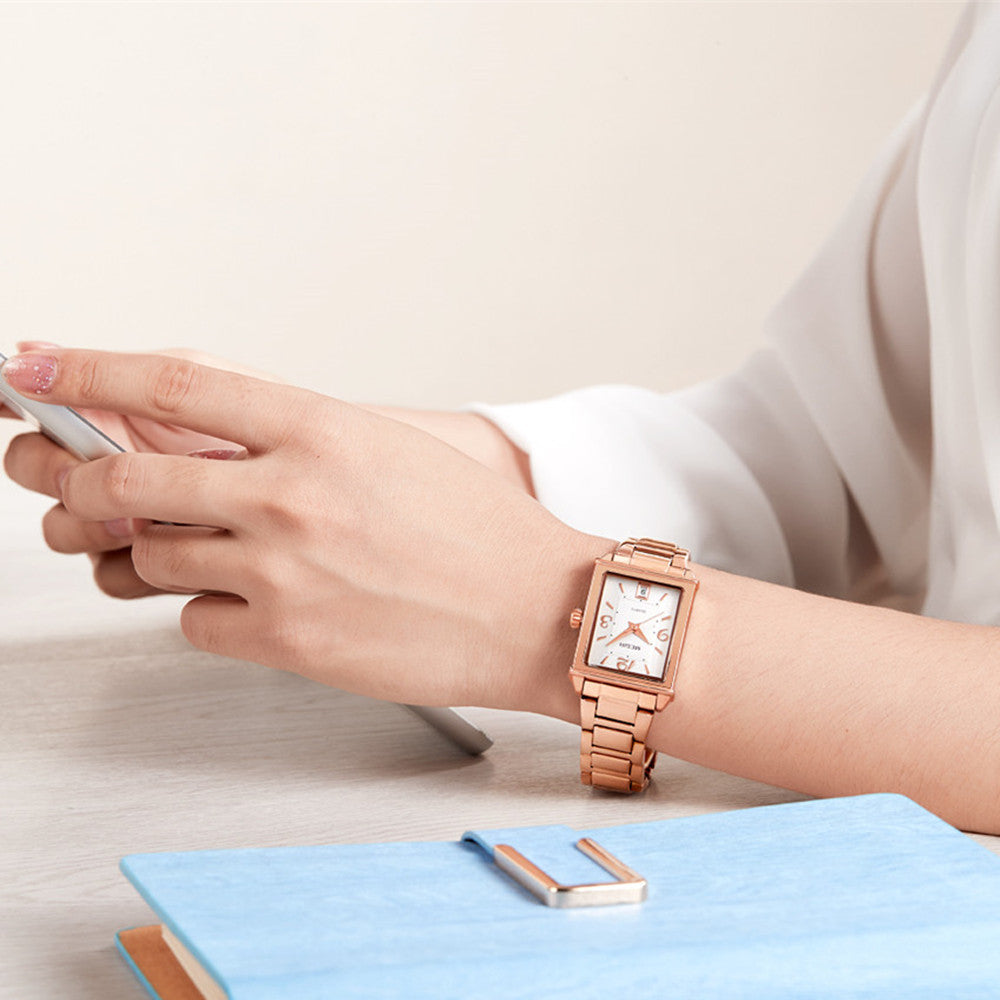 MEGIR White Women's Watches Top Brand Luxury Waterproof Woman Watch Bracelet Fashion Stainless Steel Band Wrist Watch for Women-1