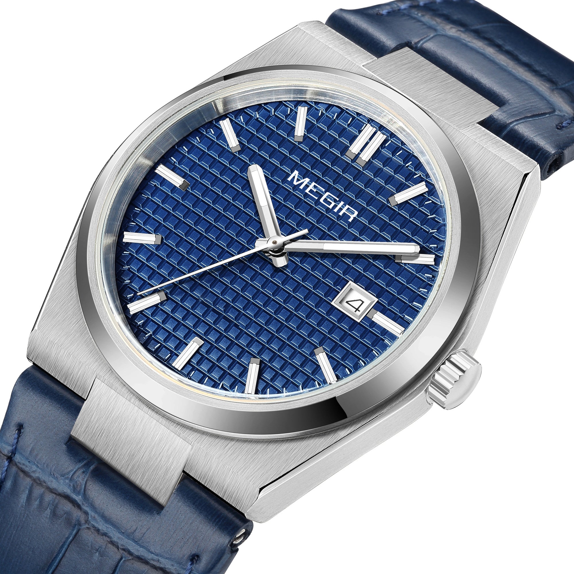 MEGIR Watches for Men Fashion Business Men's Wrist Watch Waterproof Leather Quartz Sport Wristwatch Date Clock Reloj Hombre-4