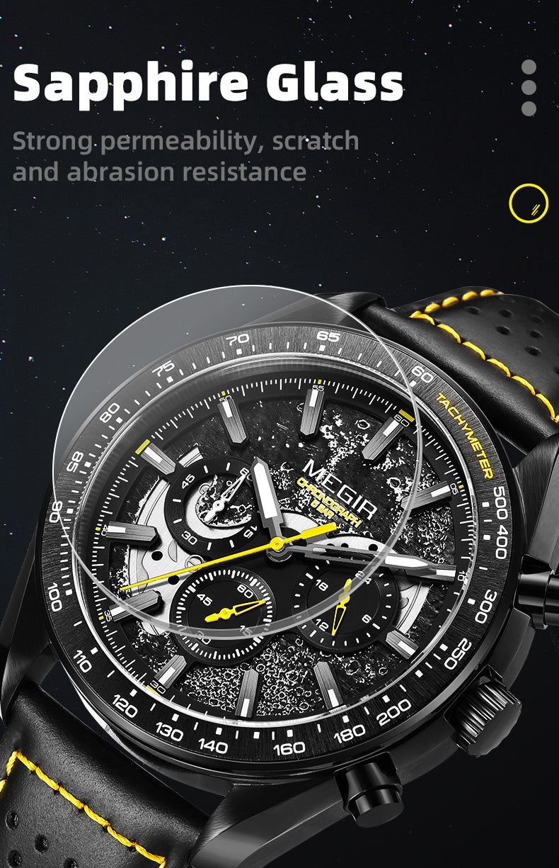 MEGIR Luxury Men's Business Casual Watches Leather Waterproof Quartz Chronograph Male Clock Wristwatch Relogio Masculino-10