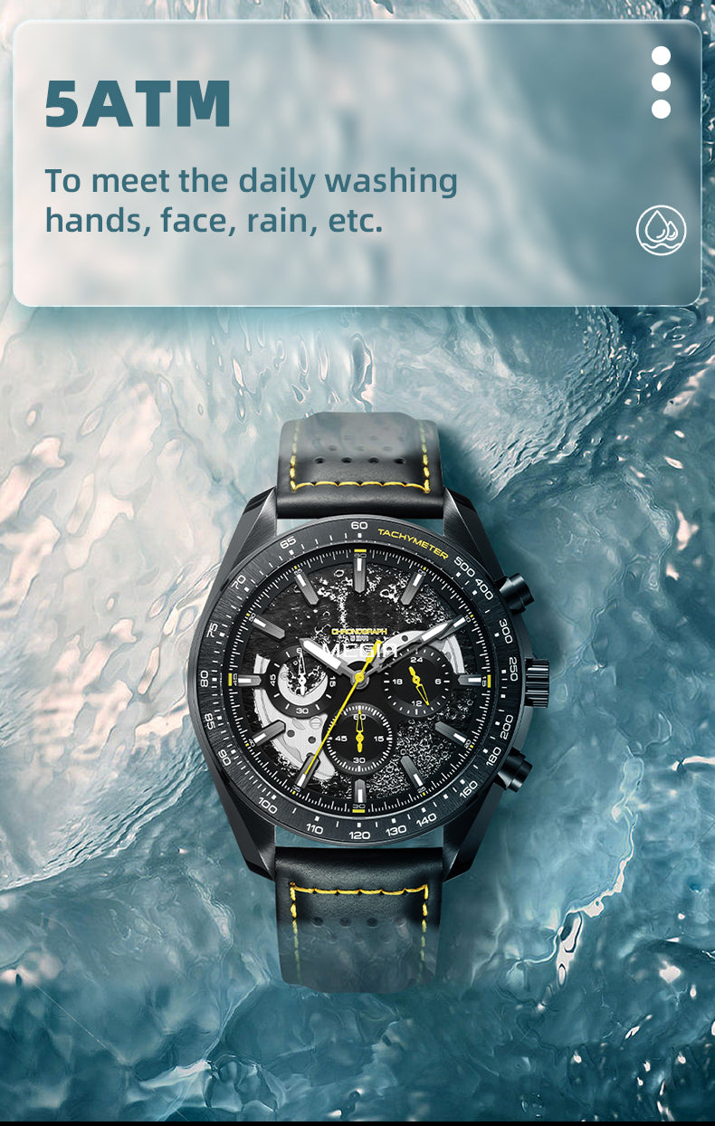 MEGIR Luxury Men's Business Casual Watches Leather Waterproof Quartz Chronograph Male Clock Wristwatch Relogio Masculino-12