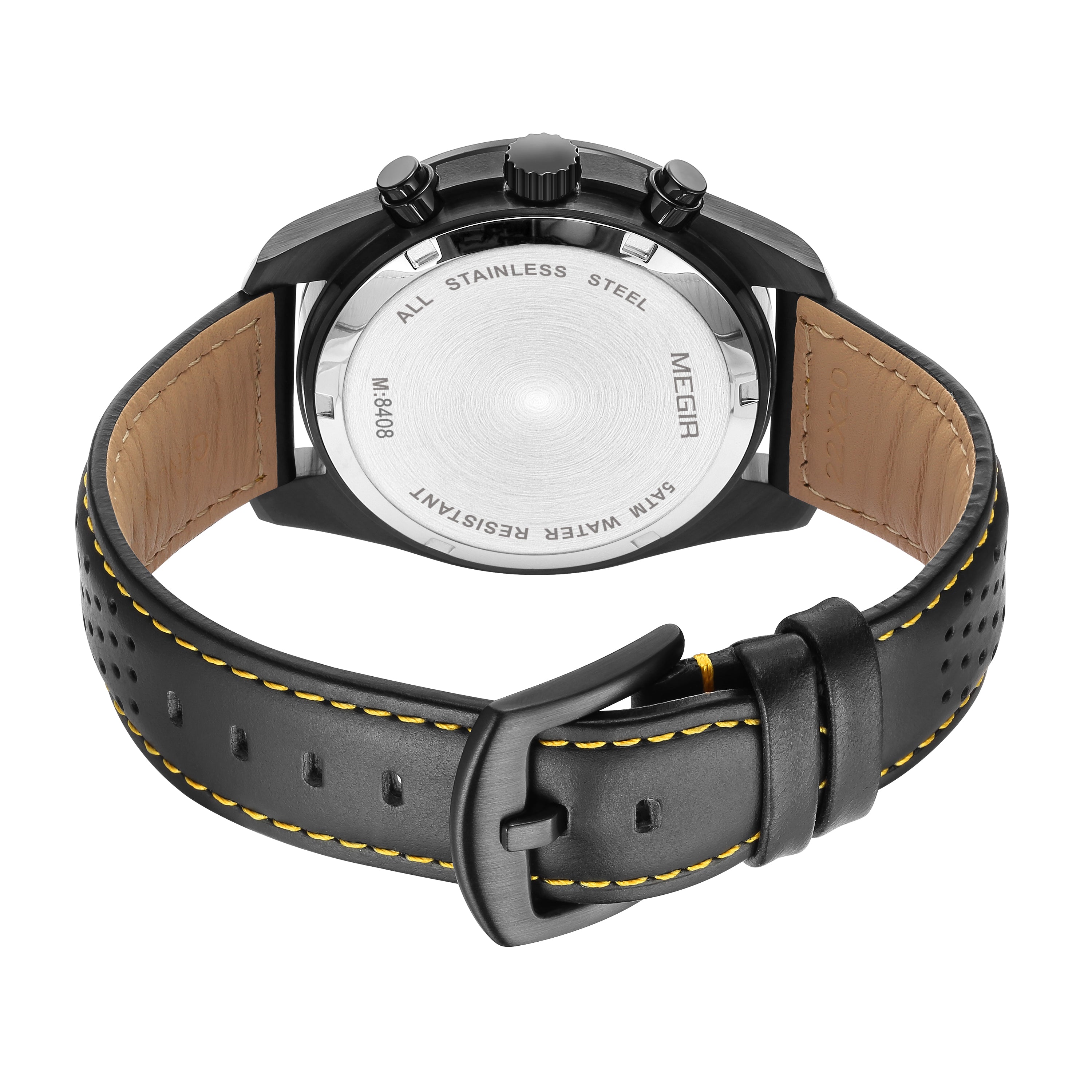 MEGIR Luxury Men's Business Casual Watches Leather Waterproof Quartz Chronograph Male Clock Wristwatch Relogio Masculino-7