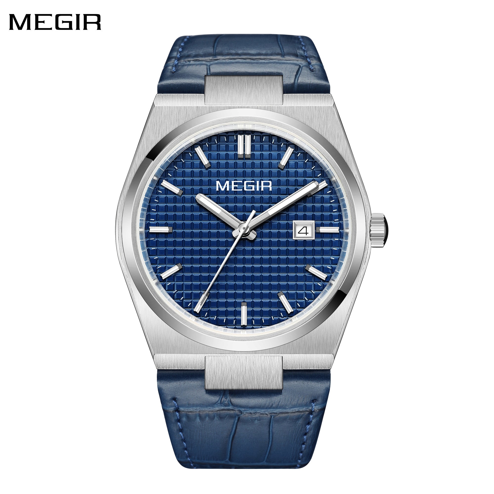 MEGIR Watches for Men Fashion Business Men's Wrist Watch Waterproof Leather Quartz Sport Wristwatch Date Clock Reloj Hombre-0