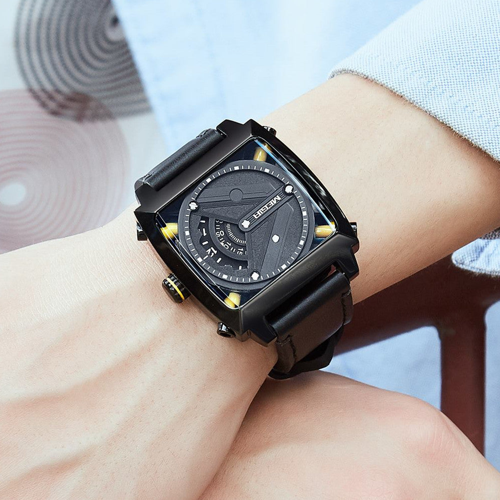 MEGIR Watches for Men Leather Strap Automatic Mechanical Watch Waterproof Business Casual Wristwatch Date Clock Montre Homme-1