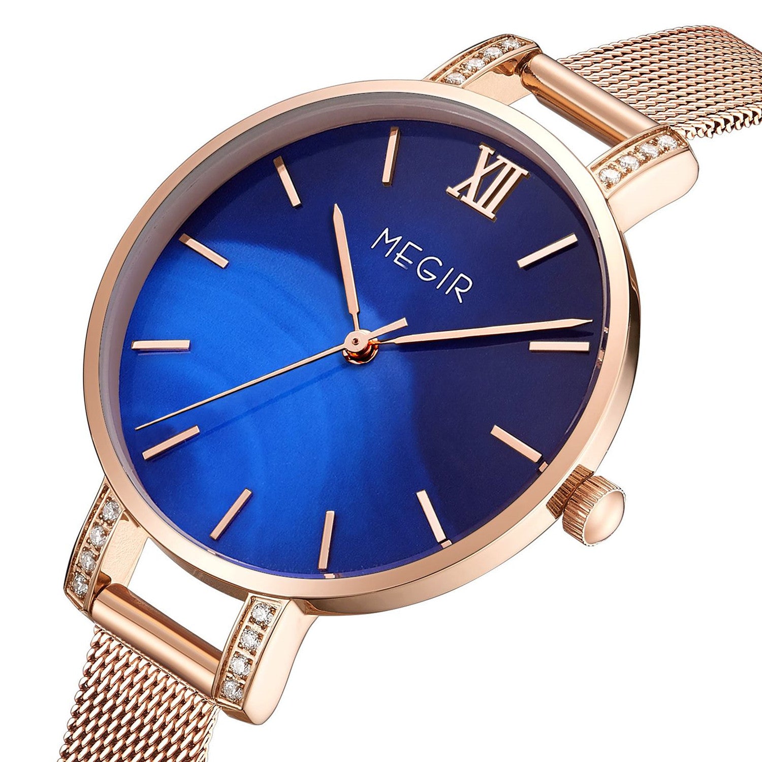 MEGIR Fashion Quartz Women Bracelet Watches Luxury Casual Ladies Dress Clock Female Steel Mesh Band Wristwatch Relogio Feminino-8