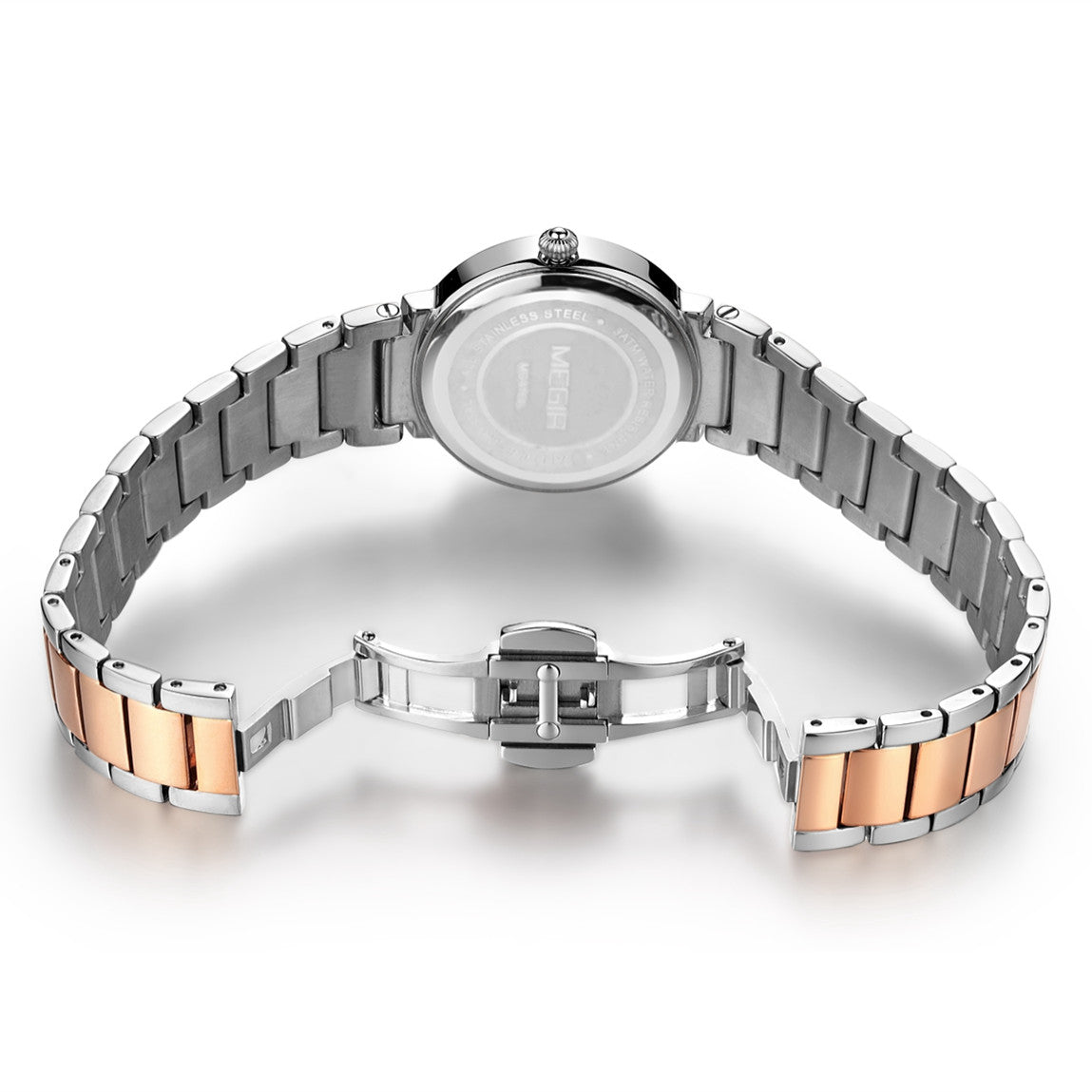 MEGIR Fashion Stainless Steel Women Bracelet Quartz Watches Elegant Business Ladies Clock Female Sport Wristwatch Reloj Mujer-7